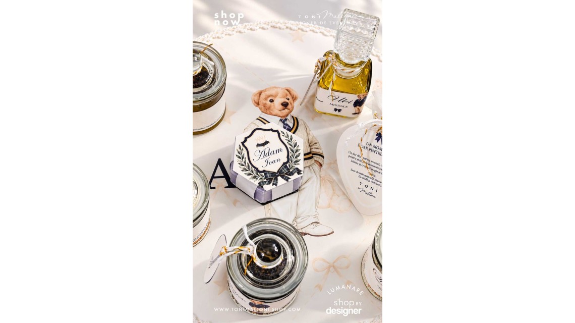 Set Prima Băiță după Botez Băiat – Paddington Bear London, stil Ralph Lauren 3